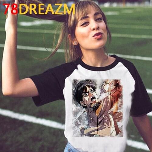Attack on Titan Shingeki No Kyojin top tees summer top women harajuku kawaii couple clothes couple t-shirt summer top ulzzang