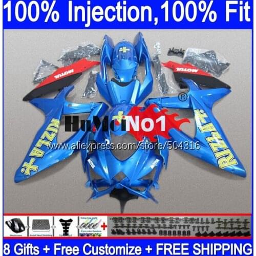 OEM For SUZUKI GSXR-750 GSXR600 GSX-R750 2008 2009 2010 17MC.129 GSXR-600 K8 GSXR750 GSXR 600 750 08 09 10 Gloss Blue Fairings