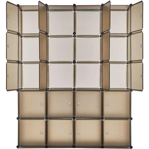 Plastic Wardrobe Bedroom Furniture Clothes Storage Organizer Cabinet Combine Shoes Clothing Sundries Organizer HWC