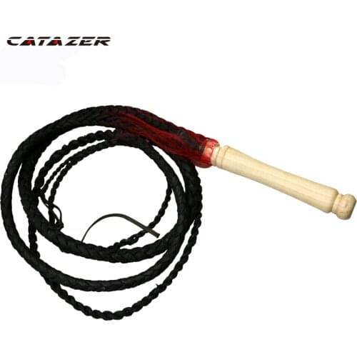 Catazer Kung Fu Cowhide Whip All Manual Martial Arts Performance Tai Chi Ring Whip Outdoor Fitness Self-defense Whip