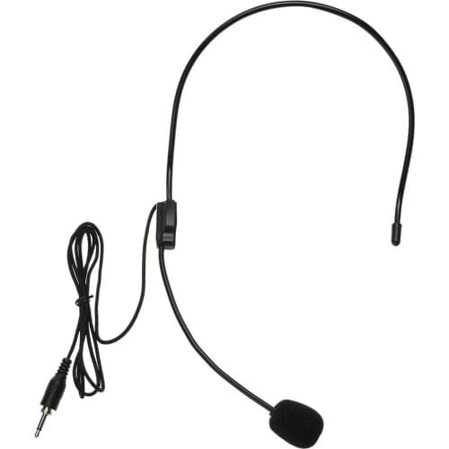 Portable Headset Microphone Wired 3.5mm Moving Flexible Earphone Dynamic Jack Mic For Loudspeaker Tour Guide Teaching Lecture