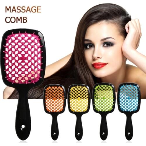 1Pcs Professional Hair Massage Comb Salon Hair Care Styling Tool Anti Tangle Anti-static Hairbrush Head Massager Comb