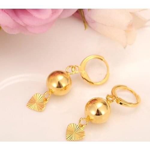 2 pairs Ethiopian/Nigeria/Kenya /Ghana Yellow Gold color Dubai Earrings Arab Middle Eastern Jewelry Mom Gifts