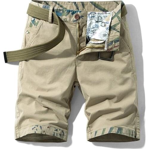 New Summer Cargo Short Men Casual Streetwear Knee Length Straight Mens Shorts Large Size 28-38 Cotton Breathable Short Homme