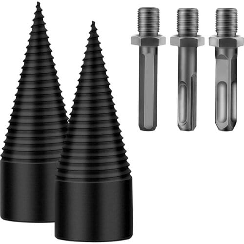 TOP 5 in 1 Firewood Log Splitter Drill Bits 42 mm Removable Wood Splitter Drill Bits Heavy Duty Drill for Hand Drill