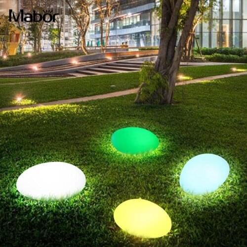 LED Rechargeable Pebble Stone Lamp waterproof RGB Landscape Light Walkway Outdoor Lawn Garden Yard Path Decrative Light Lamp