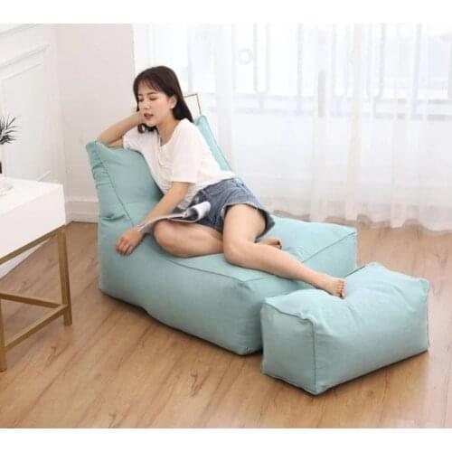 Outdoor beach bean bag recliner cover with ottoman,Home Furniture suede Lounge Chair sofa coat