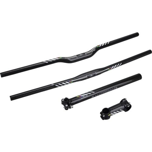 EC90 MTB Carbon Handlebar Bicycle Parts Handlenar + Saetpost + Stem + = LOT Set Handlebar Tube Seat reduce drag