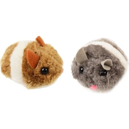 Funny Cat Toys Vibrating Mice Pull Lines Plush Mice Move Fake Mice Clockwork Little Fat Mouse Fight Cats Pet Supplies