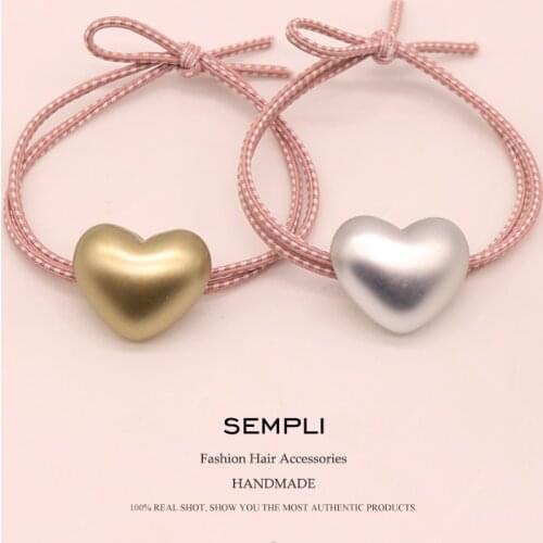 Sempli High Quality Gold Silver Love Solid Elastic Hair Band Adult for Kids Turban Hair Bands for Women Headwear Chemo Hair band
