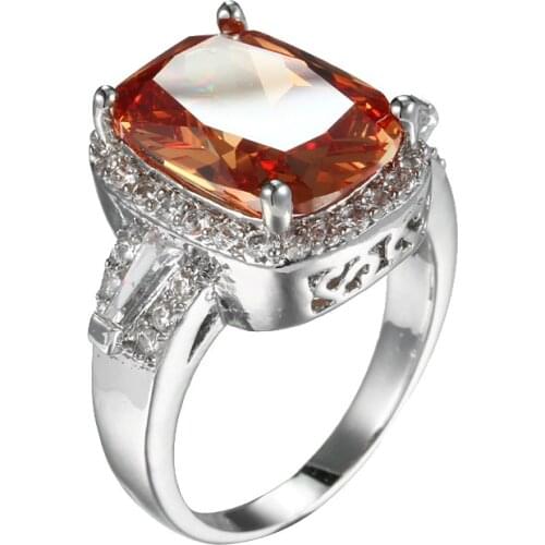 New Arrival Brown Natural Stone Jewelry Ring For Women Wedding Bands 925 sterling silver Rings Punk Bridal Vintage Wholesale