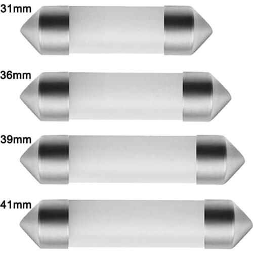 1 PCS C10W C5W LED Bulb Festoon 31mm 36mm 39mm 41mm COB LED 12V White Car Interior Dome Reading Light License Plate Trunk Lamps