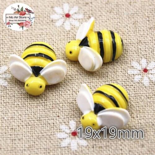10pcs Resin bee flatback Cabochon cute animal Art Supply Decoration Charm Craft hair bow center