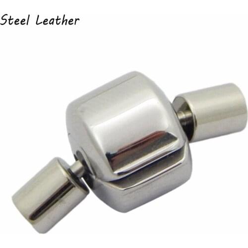 20pcs/lot custom logo hole:3.2mm Column 304 Stainless Steel Bayonet Clasps Jewelry Findings Stainless Steel Color ball clasps