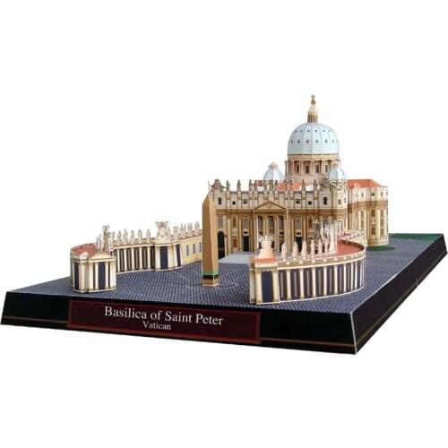 Vatican St. Peters Basilica World Famous Architectural 3D Paper Model Handmade DIY Handmade Toy