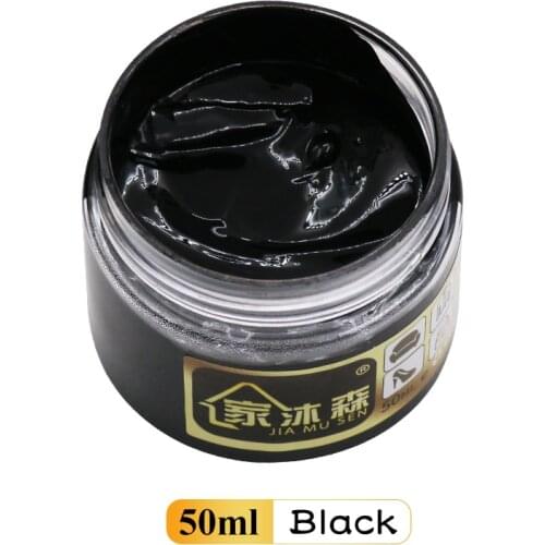 50ml Black Leather Paint Leather Repair Paste Shoe Cream for Sofa Car Seat Holes Scratch Cracks Restoration Leather Edge Paint