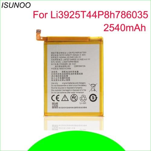 ISUNOO Li3925T44P8h786035 Battery For ZTE A910 /A910T BA910 Battery 2540mAh Accumulator Battery