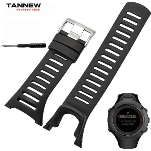 Watch accessories,high quality silicone strap black rubber strap applicable SUUNTO AMBIT series 1/2/3