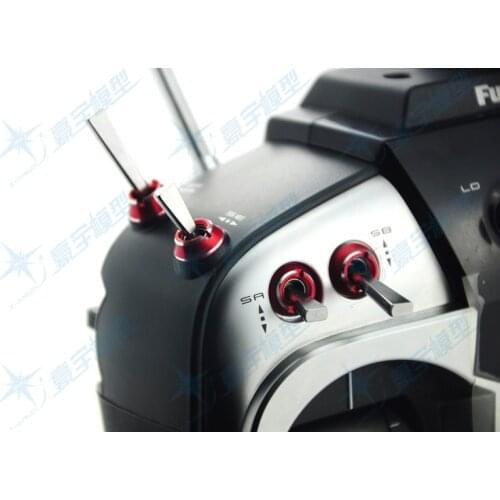 Red Aluminum Switch Block Upgrade Parts 8PCS/Set with a Tool For Futaba Series RC Transmitter