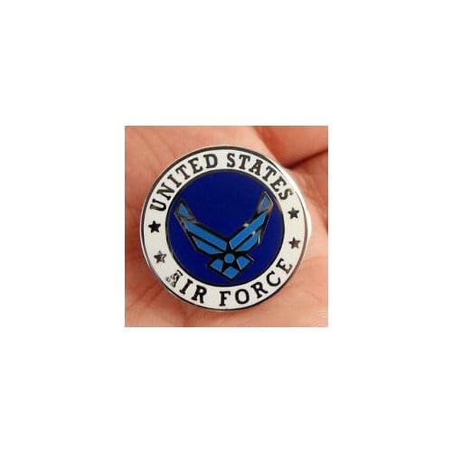 US Air Force USAF Logo Pin Badge insignia hot sales custom metal BADGE lapel pin cheap custom made usa air force badges