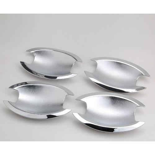 BBQ@FUKA Fit For 2008-2013 Nissan X-TRAIL XTRAIL Chrome ABS Car Door Handle Bowl Cup Cap Trim