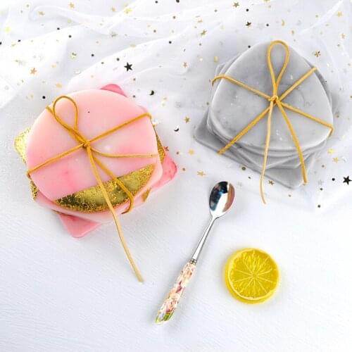 Resin Casting Molds Silicone Geometric Shape Mold Coaster Round Square Jewelry Placement Plate DIY Epoxy Resin Making Tool