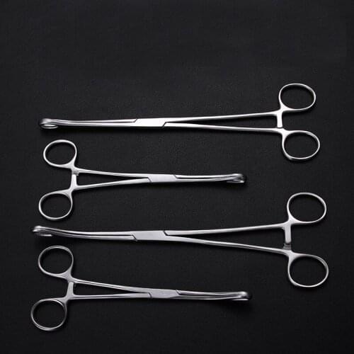 Stainless steel sponge pliers accessories tools socket pliers 18 cm 25 cm straight elbow cotton ball clamp apparatus