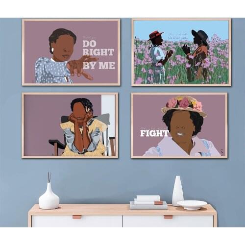 The Color Purple Movie Art Poster Classic Movie Print Feminist Canvas Painting Black Women Modern Living Room Home Decor