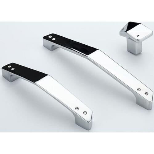 Inlaid Crystal Zinc Alloy Handle Modern Minimalist European Cabinet Drawer Wardrobe Door Inlaid with Diamond Handle