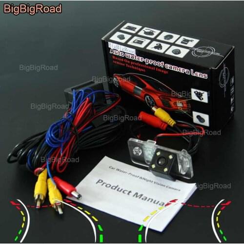 BigBigRoad Car Intelligent Dynamic Track Rear View Camera Reversing Camera For Audi S6 S3 8P RS4 B7 8E 8H A6 RS6 C6 4F Q7 SQ7 4L