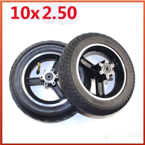 10x2.50 wheel tire 10 inch 10 * 2.50 inner outer tire solid wheel with alloy wheel hub for Electric Scooter accessories