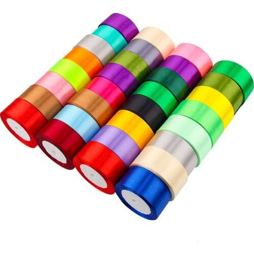 25Yards/Roll Silk Satin Ribbons Wedding Birthday Party Decorative Christmas Belt DIY Crafts 6mm 10mm 15mm 20mm 25mm 40mm 50mm