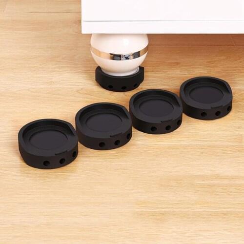 Pack of 4 Rubber Anti Vibration Washer Feet Pad,Universal Washing Machine Anti-Skid Roller Kit,Furniture Lifting Foot Base