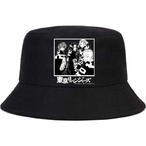2021 Japanese Anime Tokyo Revengers Summer Hat Women Men Panama Bucket hat The Design Flat Visor Kawaii Harajuku Fisherman Hat