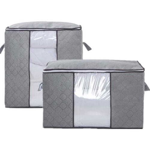 Portable Clothes Storage Thickened Non-woven Quilt Storage Bag Family Storage Organization Travel Bag Home Storage Quilt Bag