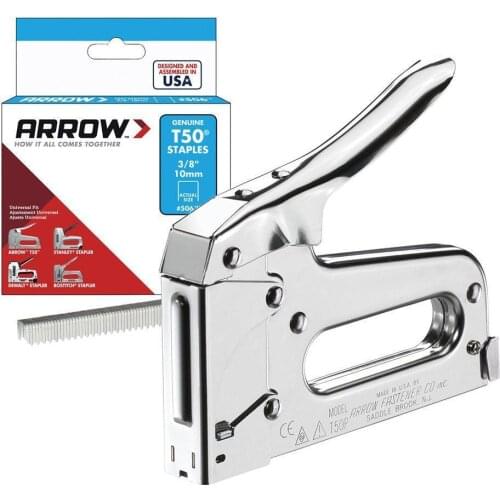 Arrow T50 6-14mm Professional Mechanical Stapler Gun + 1250 Pcs Staples