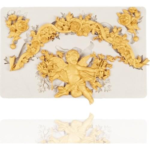 Angel Silicone Cake Mold Fondant Molds Cake Decorating Tools Chocolate Gumpaste Mold Fondant Tools Soap Mold