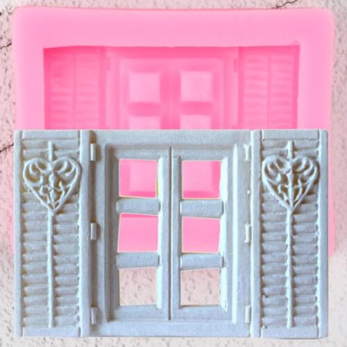 Window Border Silicone Molds Wedding Cupcake Topper Fondant Cake Decorating Candy Polymer Clay Mold DIY Baking Chocolate Moulds