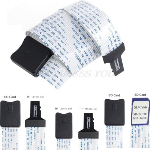 48CM/60CM SD Card Female To TF Micro SD Male SD To SD/TF To TF Flexible Card Extension Cable Extender Adapter Reader