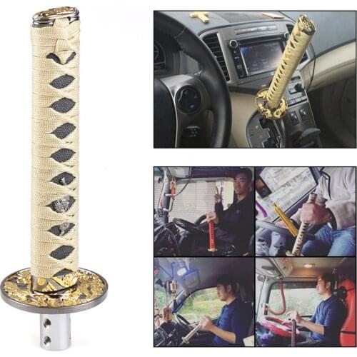 Universal Aluminum Alloy Gear Shift Knob Durable Sword Style Car Modification Japanese Sword Style with 4 Adapters Accessories