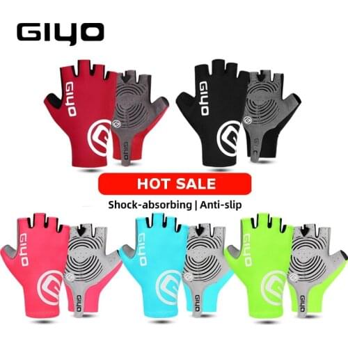 GIYO Cycling Gloves Half Finger Shockproof Breathable Gel Sport Racing MTB Road Bicycle Gloves For Women Men Bike Accessories