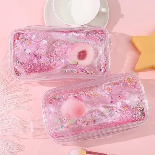 Waterproof Makeup Bag Transparent PVC Cosmetics Bag Multifunctional zipper Pencil Case School Pencil Organizer Storage Bag Pouch