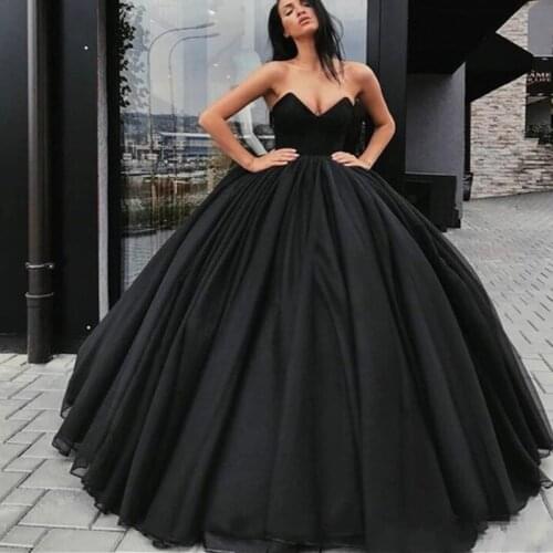 Sexy Sweetheart Gothic Black Evening Dress 2020 Sleeveless Vintage Ball Gown Bridal Dress Vestido de noiva custom size LE40716