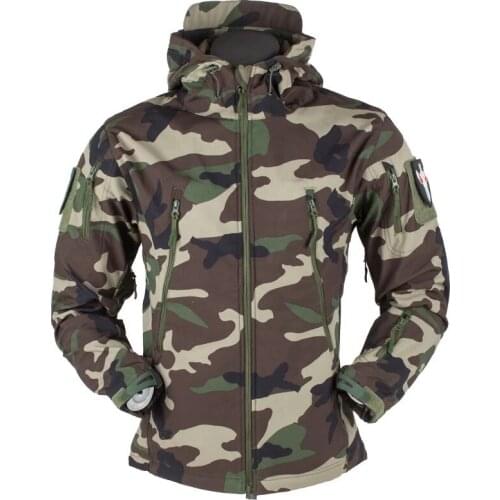 Winter Fleece Coat Army Windbreakers Camouflage Jackets Shark Skin V5 Soft Shell Tactical Military Jacket Men Waterproof XS-3XL