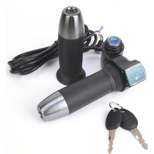 1 Pair E-Bike Thumb Throttle High Quality Electric Bike Power Switch With Digital Battery Voltage LCD Display E-Bicycle Accessor