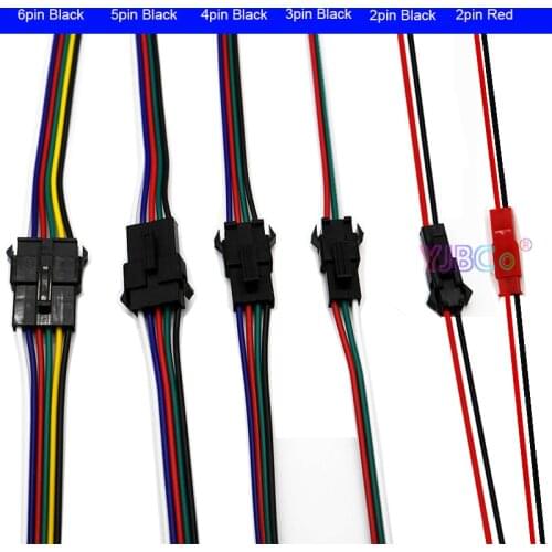 5pairs 2pin 3pin 4pin 5pin 6pin JST LED Connectors Male And Female Single color RGB CCT RGBW RGBWW LED Strip light Connection