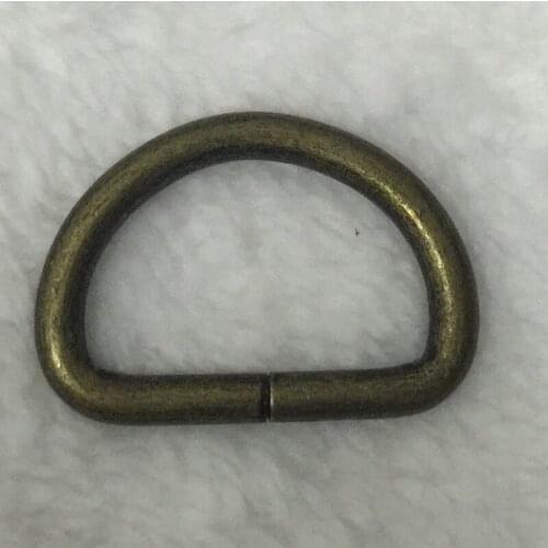 50 pieces/lot) Bronze 25mm D ring metal buckles Garment Accessories bags buckle Luggage hardware materials