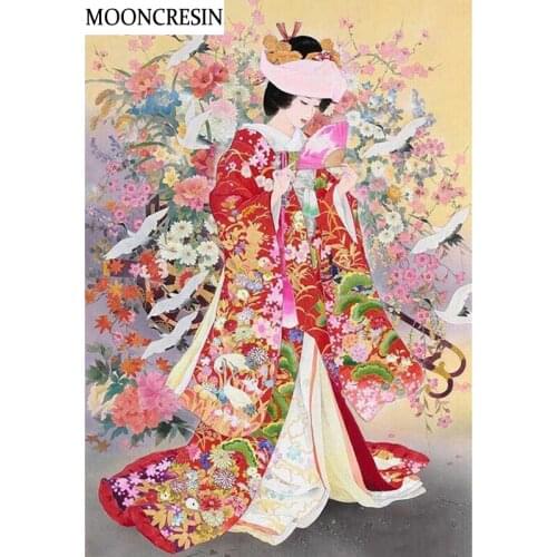 5D Diy Diamond Painting New Arrival Japanese Girl Cross Stitch Embroidery Diamond Mosaic Picture Of Rhinestone Decoration Home