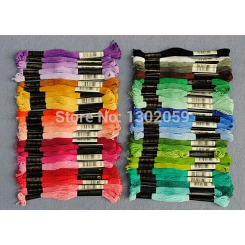 8.7 Yard length 447 Skeins/lot Floss+ 100 Pieces Needle Cross Stitch Embroidery Floss Yarn Thread Similar DMC
