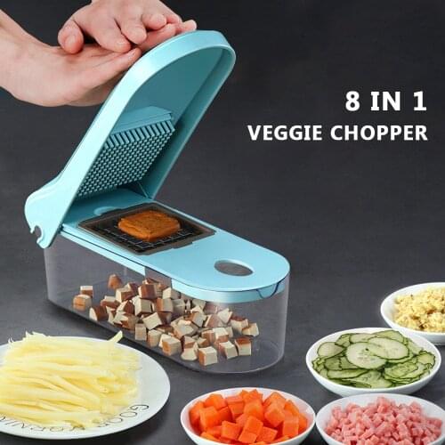 8 In1 Multifunctional Vegetable Cutter Vegetables Fruit Potato Slicing Grater Vegetable Slicer Kitchen Gadgets Accessories